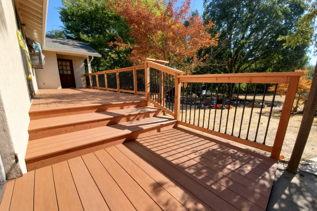 Deck railing installation